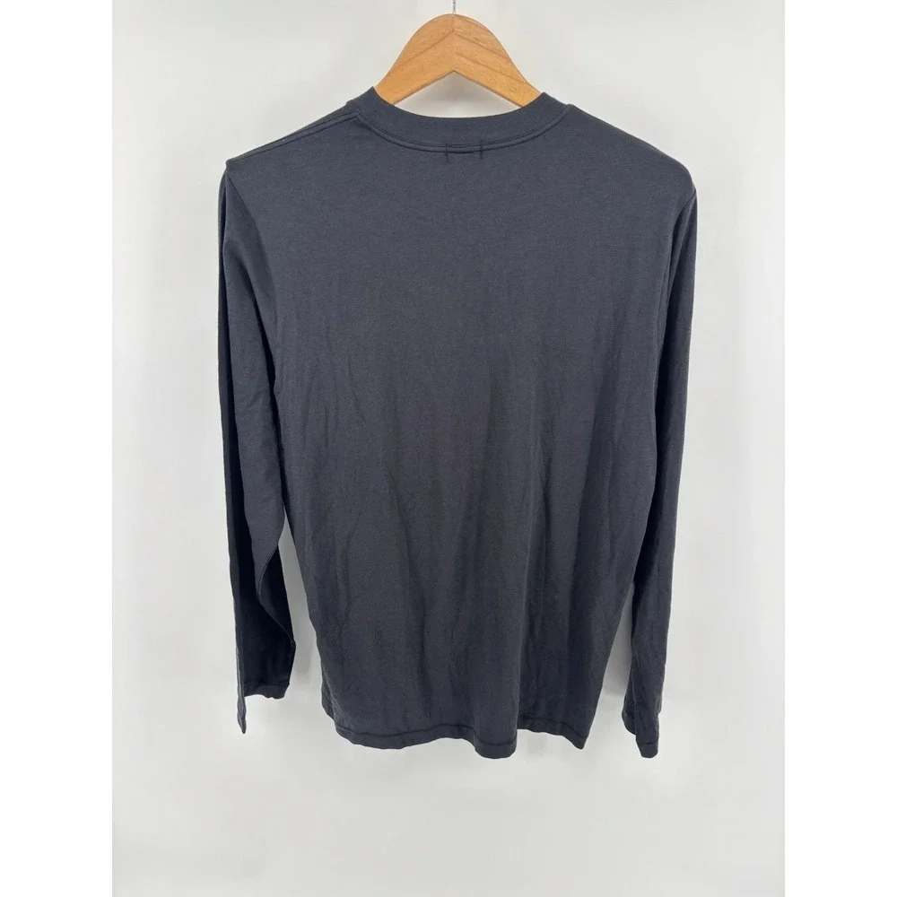 NWT SKIMS Boyfriend Long-Sleeve T-Shirt Sz M Modal Blend Onyx Cozy Soft Stretch